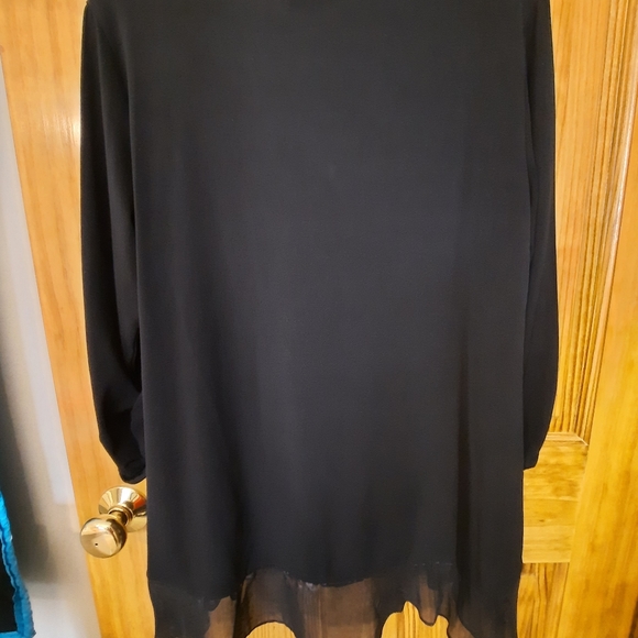 Style & Co., size Large Petite, black fancy tunic. Can be dressy or casual. - Picture 3 of 3